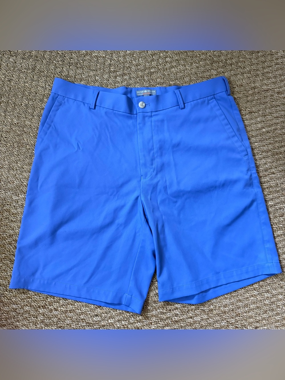 Peter Millar wicking 34 Men's Blue Performance Golf Shorts